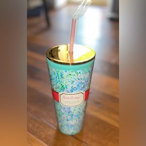 NWT- Lilly Pulitzer Tumbler with Straw